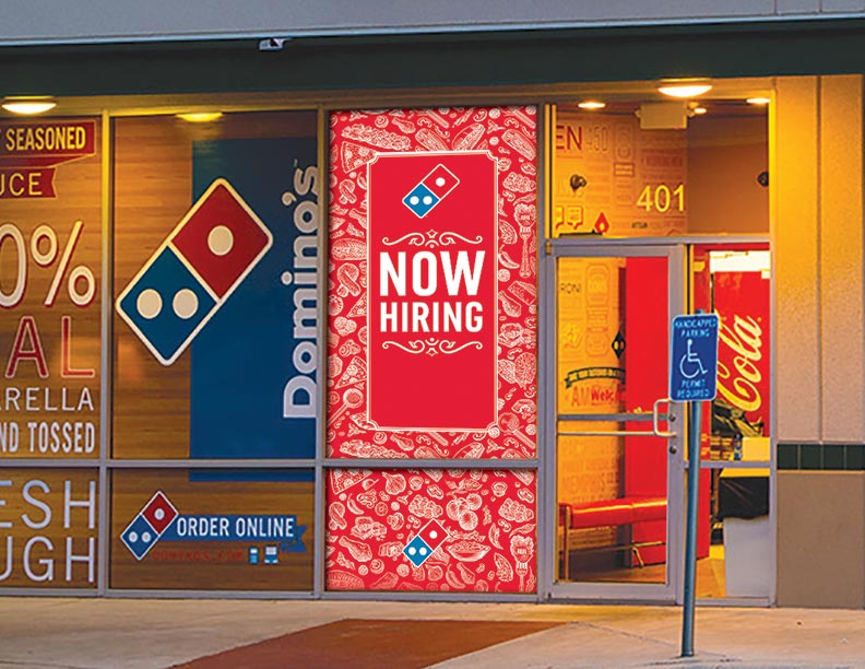 Window Decals - Ross4Marketing for Domino's Pizza
