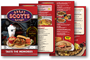 Great Scotts Menu Sample