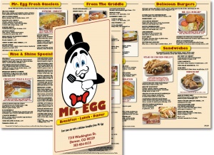 Mr. Egg Restaurant Menu